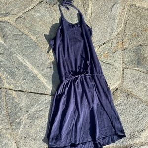 Beige girls size 12 navy dress